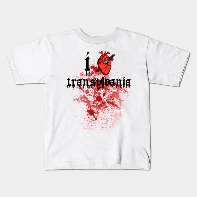 I Heart Transylvania Black Metal \m/ Dead from Mayhem FanArt Kids T-Shirt by darklordpug